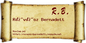 Révész Bernadett névjegykártya