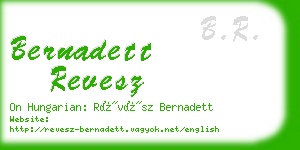 bernadett revesz business card